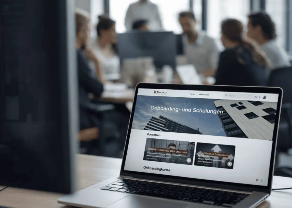 Digitale Onboarding- und Schulungsplattform von Törteli Immobilienbewertung